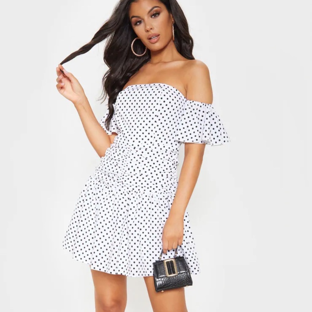 Pretty Little thing Polka Dot Ruffle dress